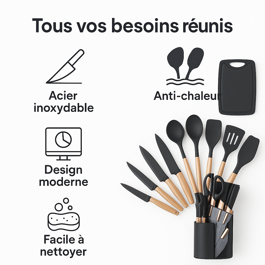 Kit cuisine complet 20 pieces