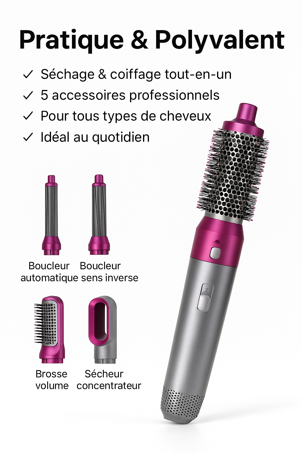 Sécheur coiffeur 5 en 1