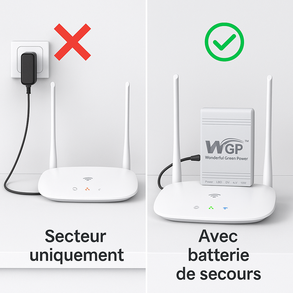 batterie alimentation ups pour wifi