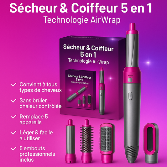 Sécheur coiffeur 5 en 1