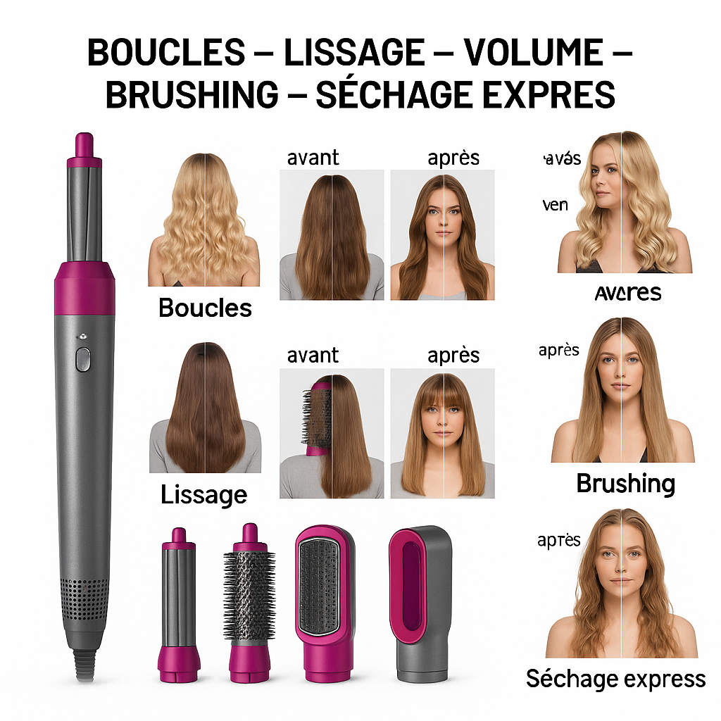 Sécheur coiffeur 5 en 1