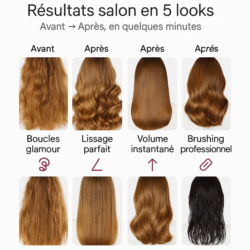 Sécheur coiffeur 5 en 1