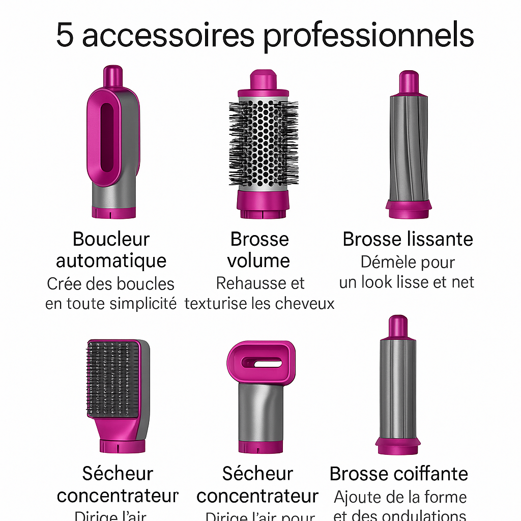 Sécheur coiffeur 5 en 1